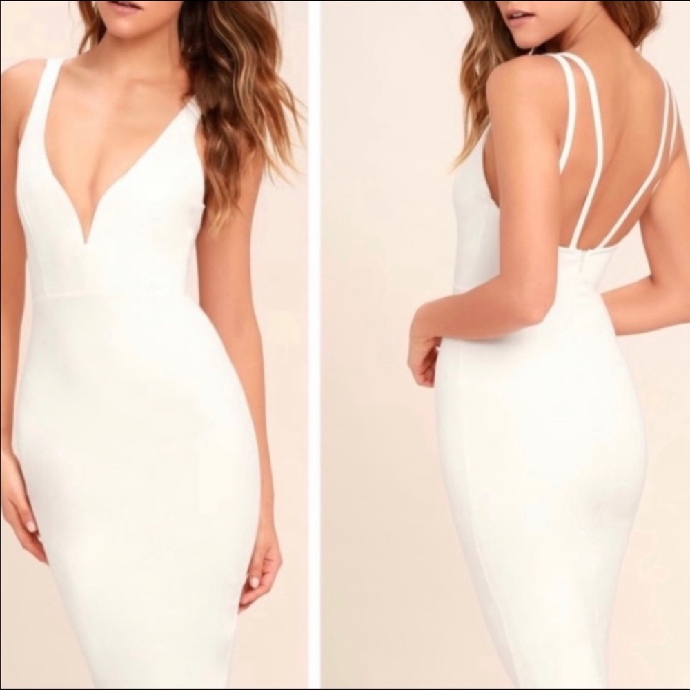 Lulu’s Gracefully Yours white/off white sexy dress